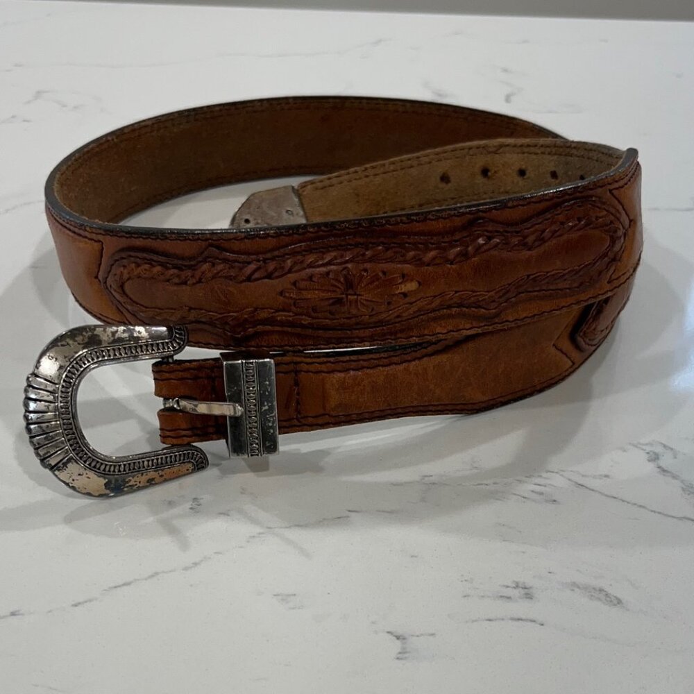 Vintage Belt dated 1991 Size 36 braided leather design